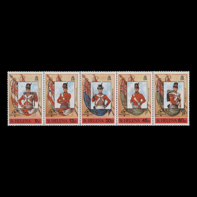 Saint Helena 1989 (MNH) Stamp Exhibition, Paris strip