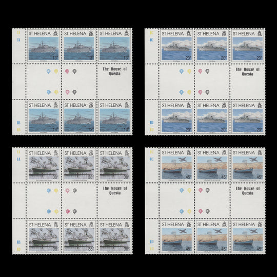 Saint Helena 1992 (MNH) Falkland Islands Liberation gutter traffic light blocks