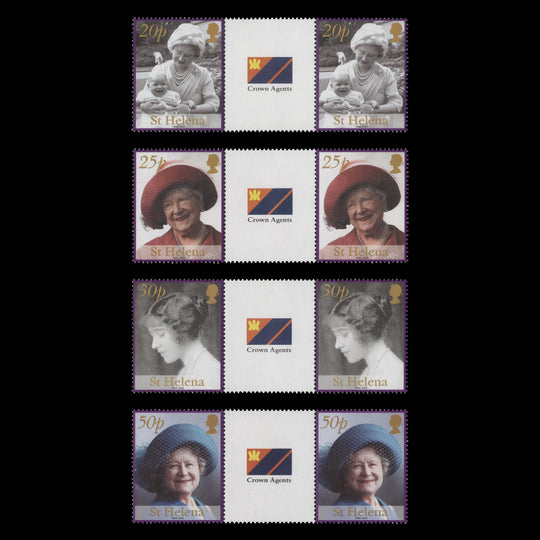 Saint Helena 2002 (MNH) Queen Mother Commemoration gutter pairs