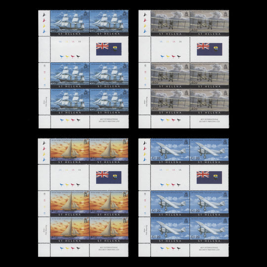 Saint Helena 2007 (MNH) Atlantic Firsts gutter plate blocks