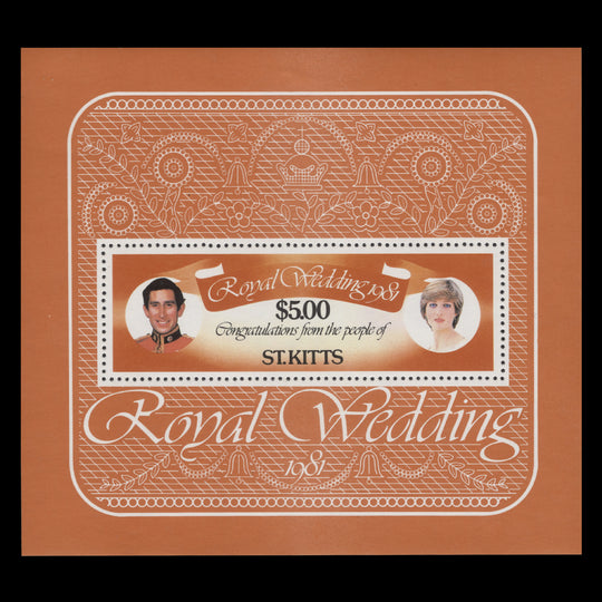 Saint Kitts 1981 (MNH) Royal Wedding miniature sheet