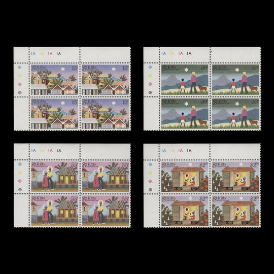 Saint Kitts 1983 (MNH) Christmas plate blocks