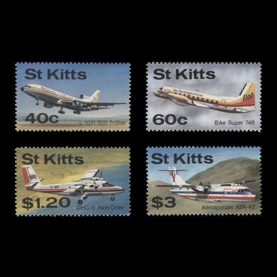 Saint Kitts 1987 (MNH) Aircraft set