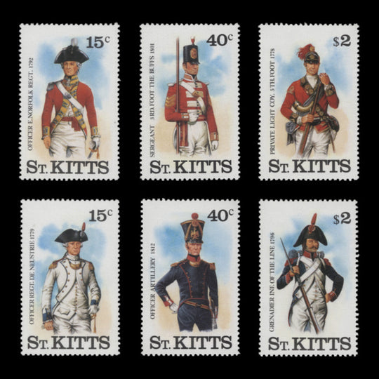 Saint Kitts 1987 (MNH) Military Uniforms set