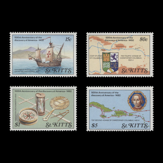 Saint Kitts 1989 (MNH) Discovery of America Anniversary set