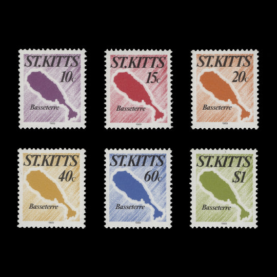 Saint Kitts 1989 (MNH) Maps set