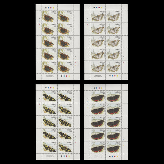 Saint Kitts 1990 (MNH) Butterflies sheetlets