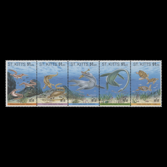 Saint Kitts 1994 (MNH) Stamp Exhibition, Hong Kong strip