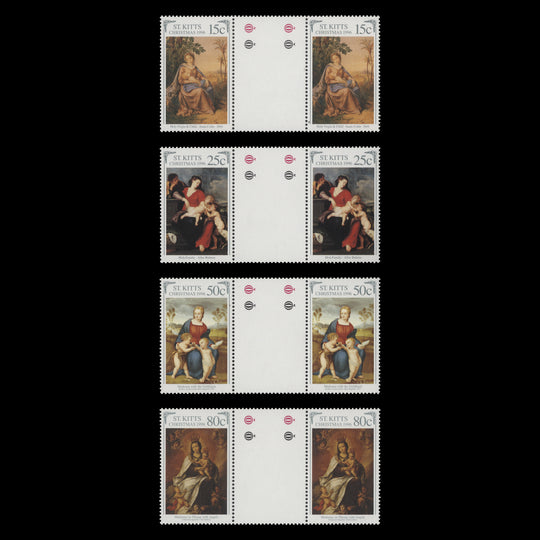 Saint Kitts 1996 (MNH) Christmas gutter pairs