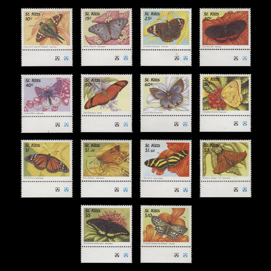 Saint Kitts 1997 (MNH) Butterflies definitives, Cot Printery