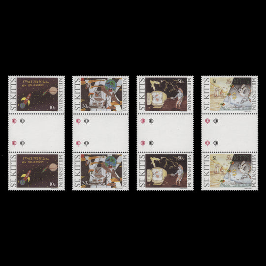 Saint Kitts 1999 (MNH) New Millennium gutter pairs