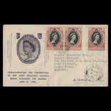 Saint Lucia 1953 Coronation first day cover, CASTRIES