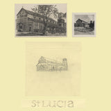 Saint Lucia 1970 Roman Catholic Church pencil essay by Sylvia and Michael Goaman