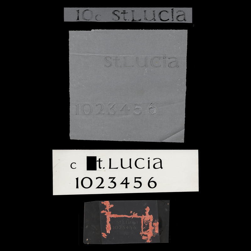 Saint Lucia 1970 Scenic Definitives preliminary sketches and designers' notes