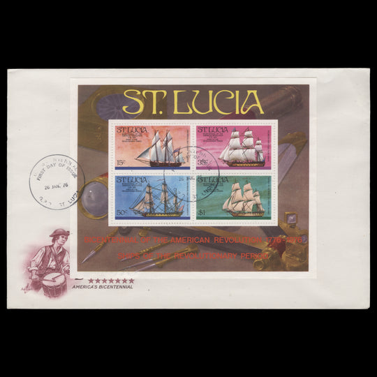 Saint Lucia 1976 American Revolution Bicentenary first day cover