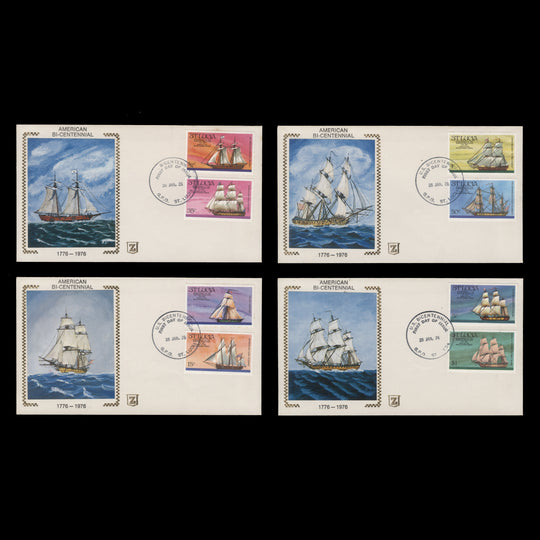 Saint Lucia 1976 American Revolution Bicentenary first day covers