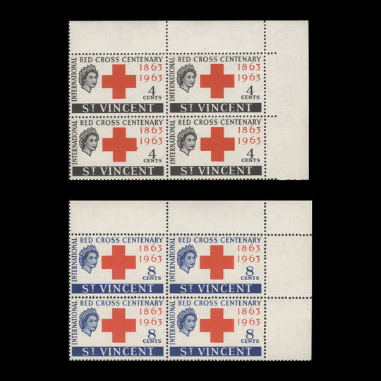 Saint Vincent 1963 (MNH) Red Cross Centenary blocks