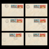 Saint Vincent 1965 Definitives covers with cancels from ARNOS VALE to UNION ISLAND
