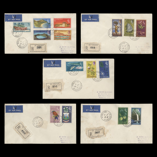 Saint Vincent 1965 Definitives first day covers, KINGSTOWN