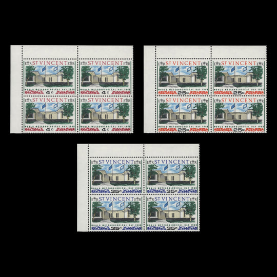 Saint Vincent 1968 (MNH) World Meteorological Day blocks