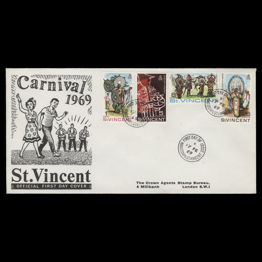 Saint Vincent 1969 Carnival first day cover, KINGSTOWN