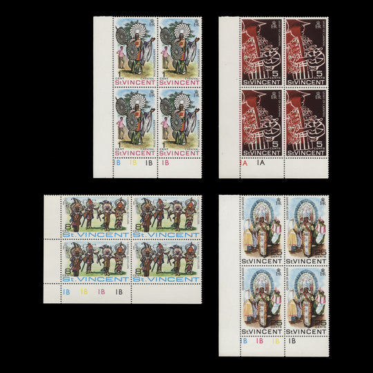 Saint Vincent 1969 (MNH) Carnival plate blocks