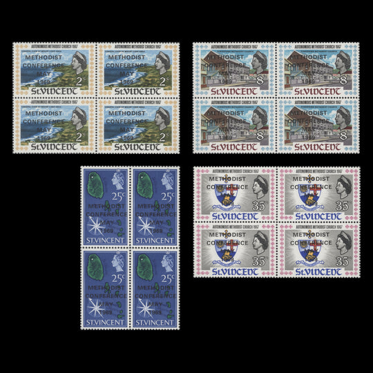 Saint Vincent 1969 (MNH) Methodist Conference blocks