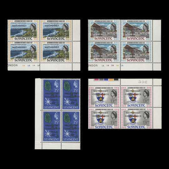 Saint Vincent 1969 (MNH) Methodist Conference blocks