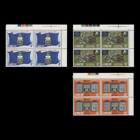 Saint Vincent 1969 (MNH) Statehood traffic light blocks