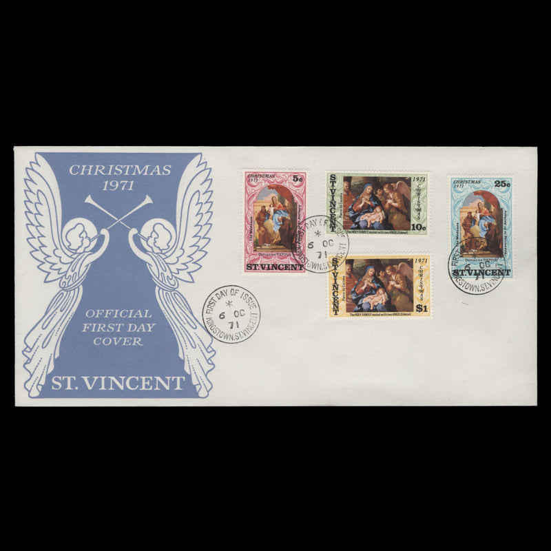 Saint Vincent 1971 Christmas first day cover, KINGSTOWN