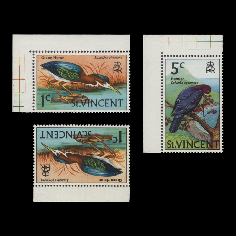 Saint Vincent 1971 (MNH) Birds Definitives on glazed paper