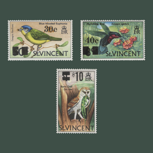 Saint Vincent 1973 (MNH) Birds provisionals