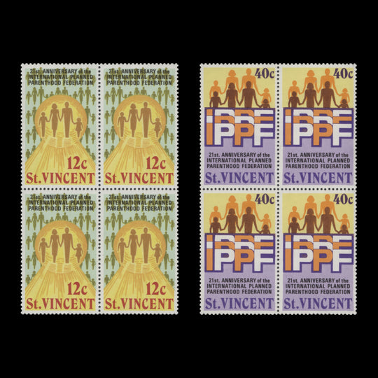 Saint Vincent 1973 (MNH) Planned Parenthood blocks
