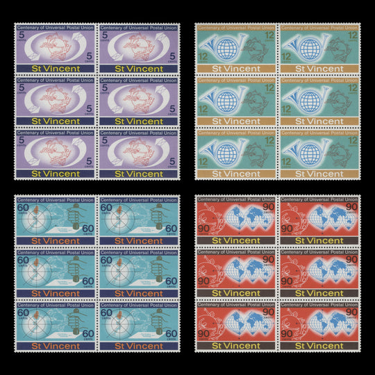 Saint Vincent 1974 (MNH) UPU Centenary blocks