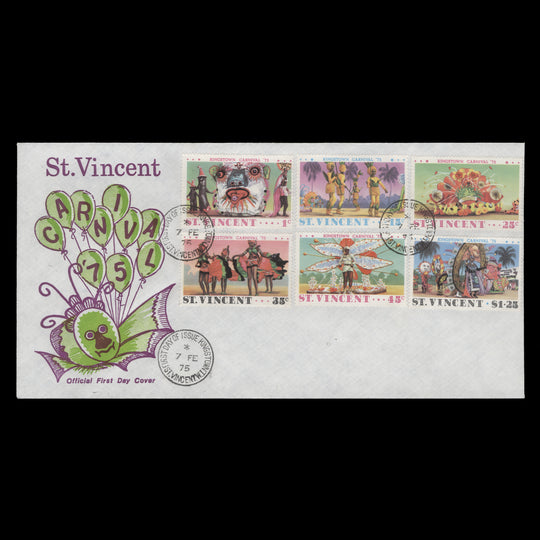 Saint Vincent 1975 Kingstown Carnival first day cover, KINGSTOWN