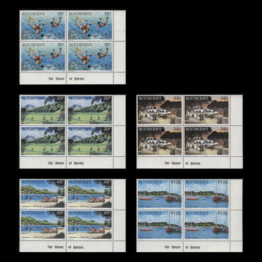 Saint Vincent 1975 (MNH) Tourism imprint blocks