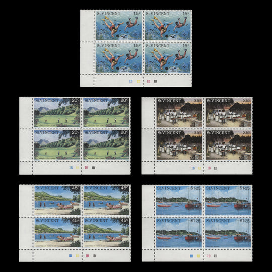 Saint Vincent 1975 (MNH) Tourism plate blocks