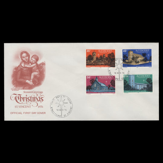 Saint Vincent 1976 Christmas first day cover, KINGSTOWN