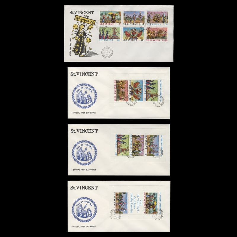 Saint Vincent 1976 Kingstown Carnival first day covers, KINGSTOWN