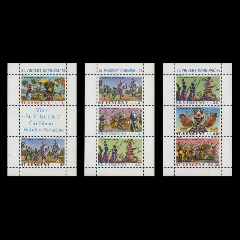 Saint Vincent 1976 (MNH) Kingston Carnival booklet panes