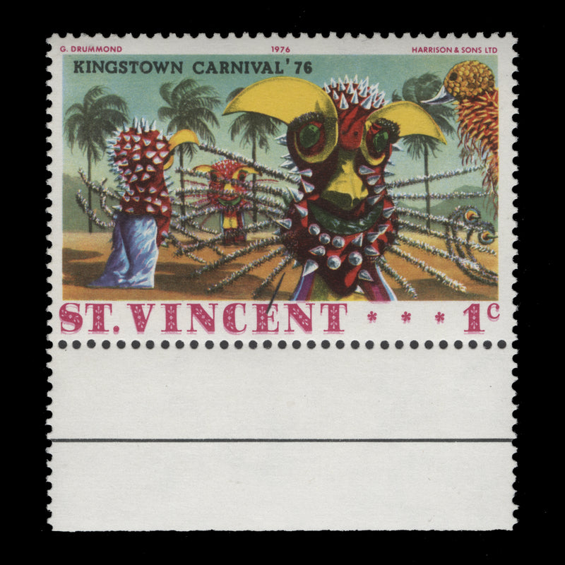 Saint Vincent 1976 (Variety) 1c Kingston Carnival with double magenta