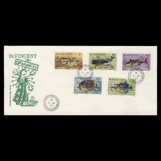 Saint Vincent 1977 Carnival first day cover, KINGSTOWN