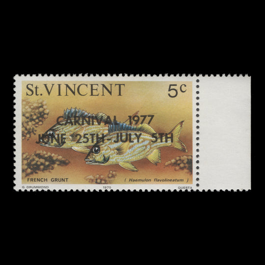 Saint Vincent 1977 (MNH) 5c Carnival with watermark to right