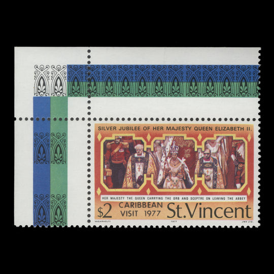 Saint Vincent 1977 (Variety) $2 Royal Visit with watermark to left
