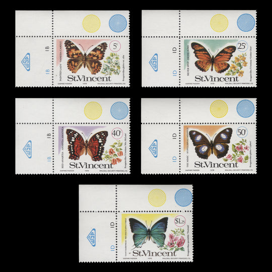 Saint Vincent 1978 (MNH) Butterflies & Bougainvilleas set