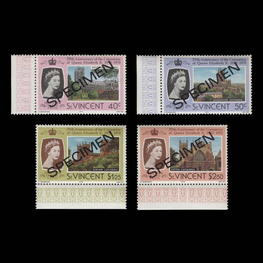 Saint Vincent 1978 (MNH) Coronation Anniversary SPECIMEN set
