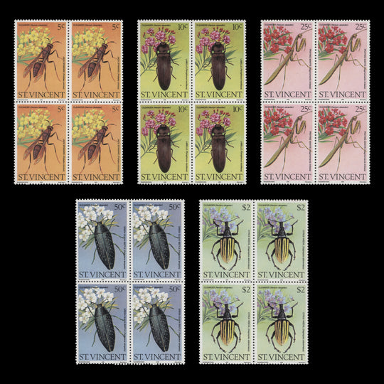 Saint Vincent 1979 (MNH) Flowers & Insects blocks