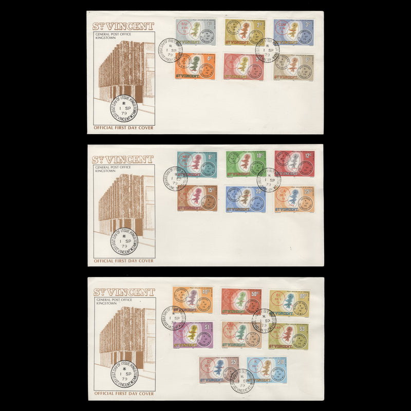 Saint Vincent 1979 Post Offices first day covers, KINGSTOWN