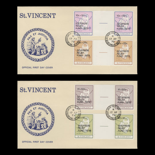 Saint Vincent 1979 Soufrière Relief Fund first day covers, KINGSTOWN