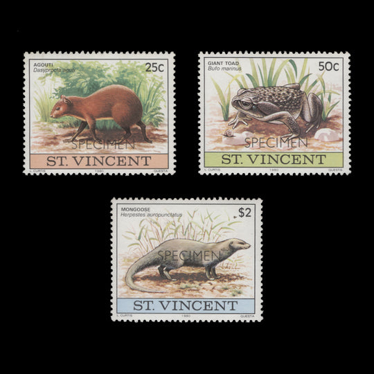 Saint Vincent 1980 (MNH) Wildlife SPECIMEN set